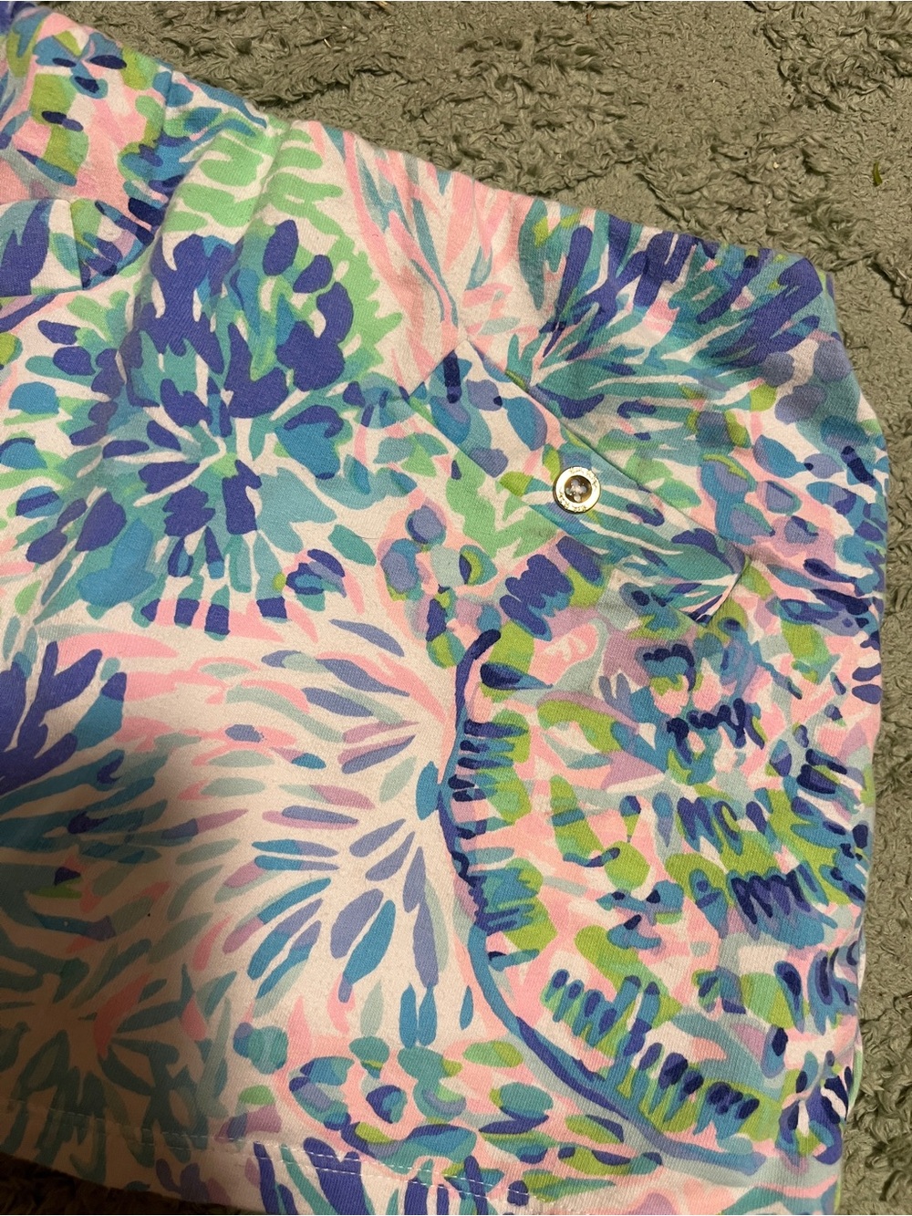 Lilly Pulitzer Girls Pink Blue Green Floral Skort